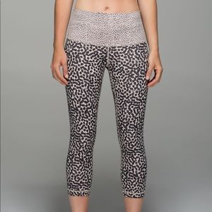 Lululemon Wunder Under Cheetah Leopard style crop